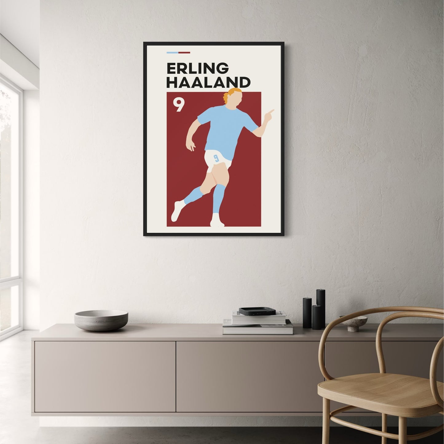 Erling Haaland Poster | Football Legend Art Print | Sport Lovers Wall Decor