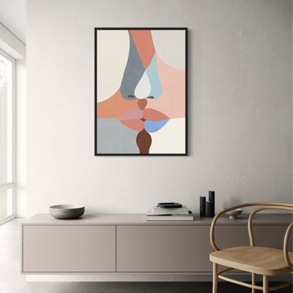 Faces in Fusion | Contemporary Art Poster | Abstract Wall Decor | Modern Home Interior | Unique Visual Artwork