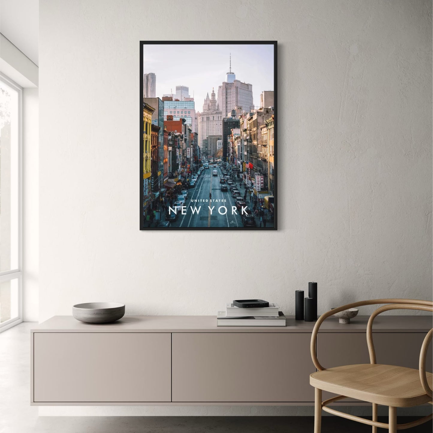 Chinatown NYC Skyline | Urban Cultural Fusion Art