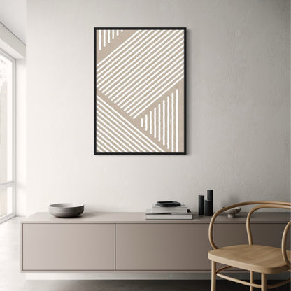 Structured Serenity | Artistic Wall Poster | Tranquil Home Decor | Visual Artwork for Living Room | Elegant Print