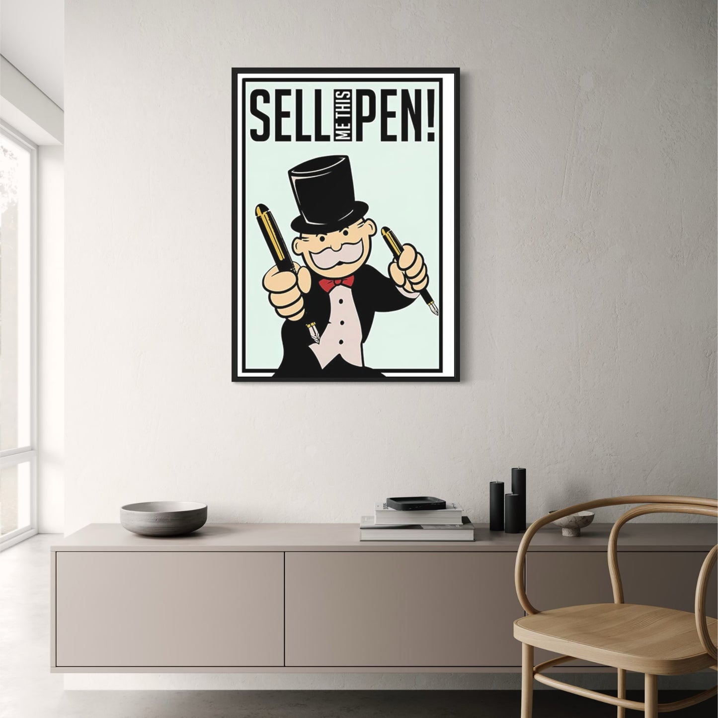 Monopoly Poster | Creative Sell Me This Pen Design | Wall Art | Home & Garden Decor