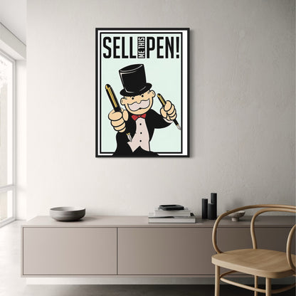 Monopoly Poster | Creative Sell Me This Pen Design | Wall Art | Home & Garden Decor