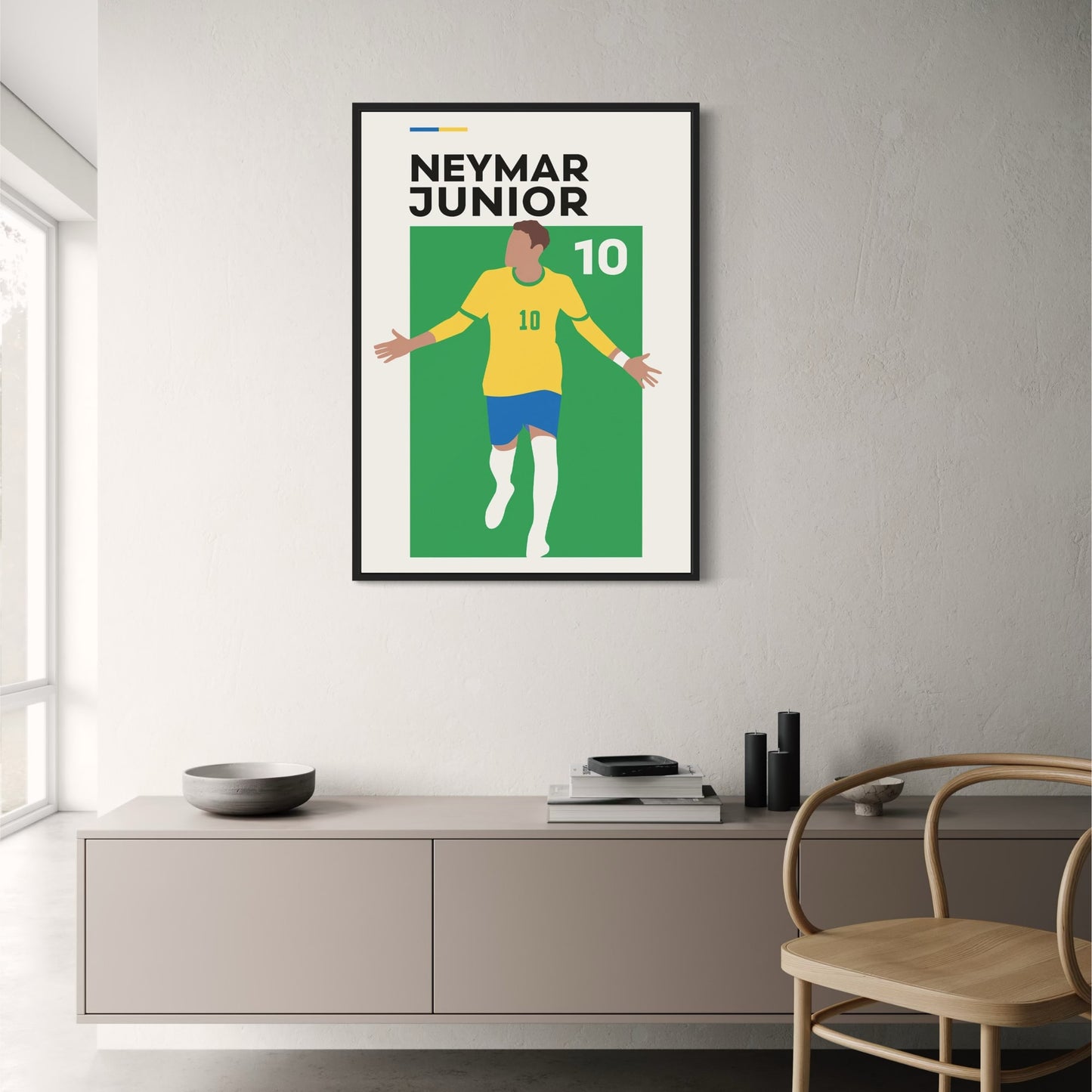 Football Star Neymar Junior Poster | Ideal for Sport Enthusiasts | Home Decor Artwork