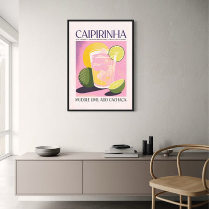 Caipirinha Cocktail Party Art | Muddle Lime & Cachaça