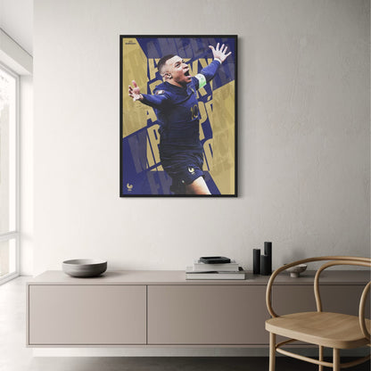 Kylian Mbappe #7 | Celebration |Sport Poster | The Speed, Skill, and Spirit of a Football Legend