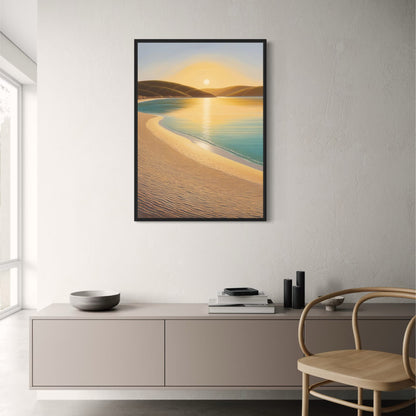 Calm Ocean Scene | Coastal Landscape Art | Wall Decor Poster | Relaxing Seascape | Beach View | Ocean Vibes | Tranquil Water Poster