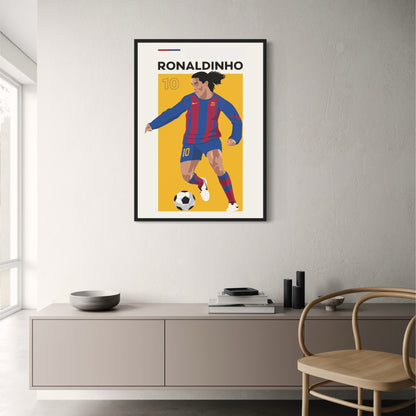 Ronaldinho | Football Legend Poster | Sport Enthusiast Decor | Celebrity Artwork