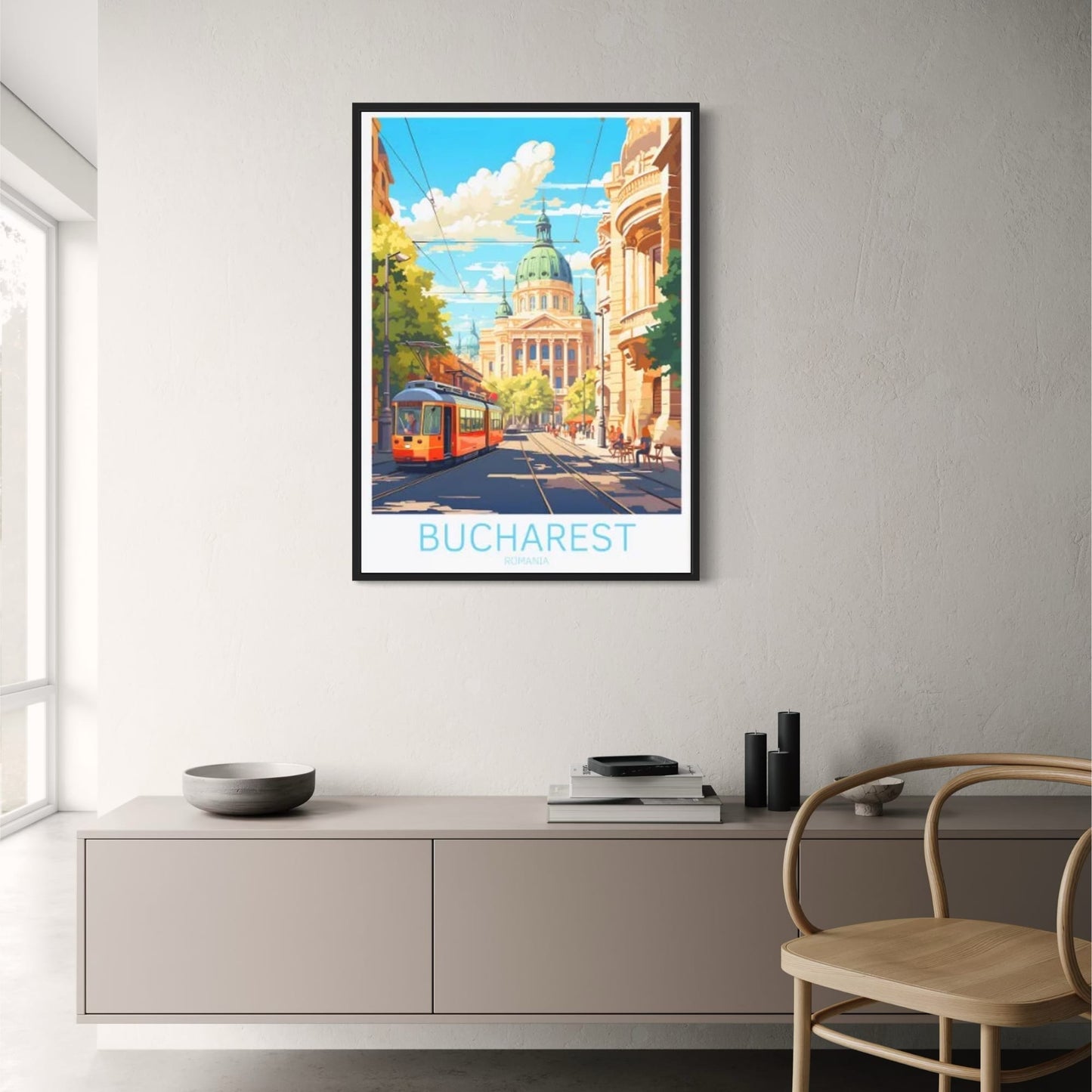 Iconic Destinations | Romanian Athenaeum Poster | Bucharest Architecture Art Print | European Cultural Landmark Decor | Wall Art for Home & Office