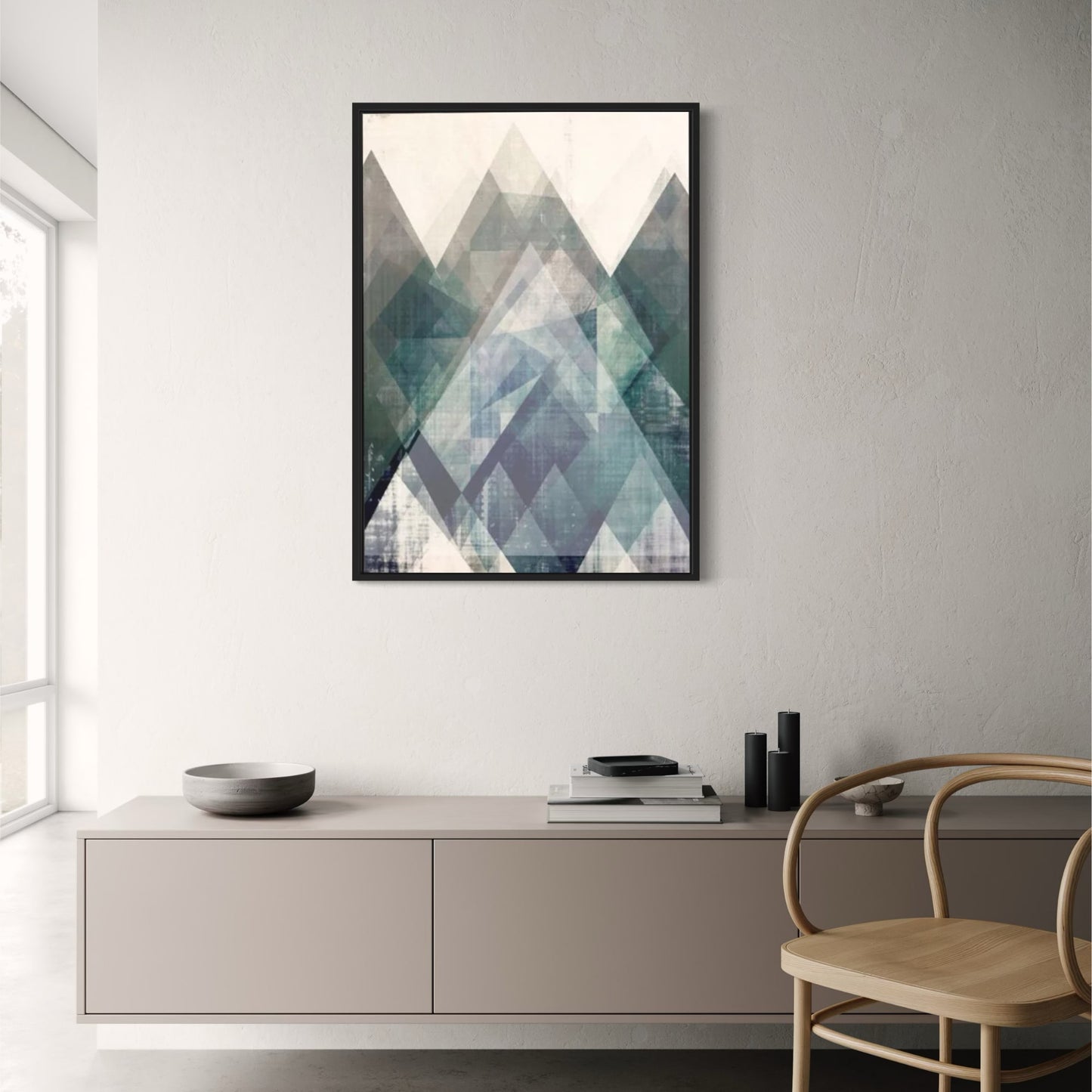 Bauhaus Gotham Geometry | City Shadows | Art Print | Abstract Architectural Poster for Modern Decor