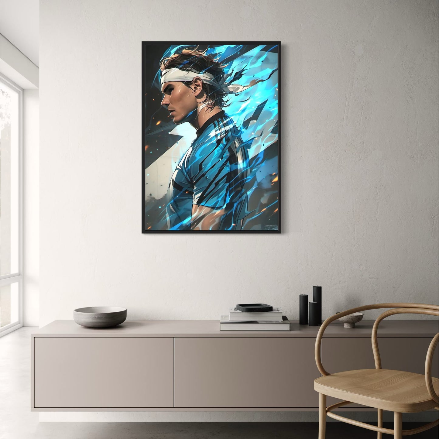 Rafael Nadal Poster | Celebrating Passion, Power, and Achievement | Dynamic Tribute to Tennis Excellence | Iconic Athlete Artwork