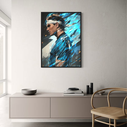 Rafael Nadal Poster | Celebrating Passion, Power, and Achievement | Dynamic Tribute to Tennis Excellence | Iconic Athlete Artwork