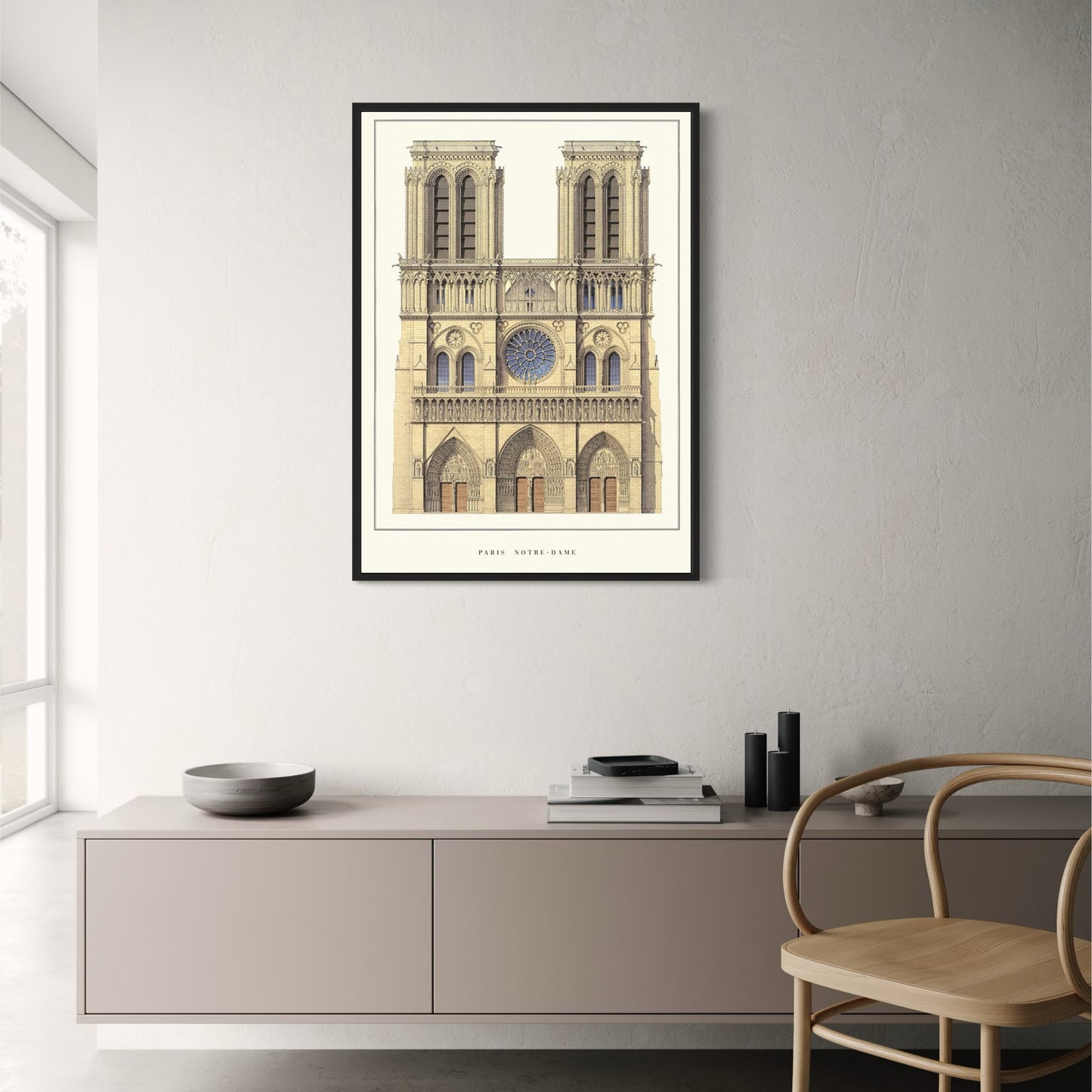 Notre-Dame Cathedral | Paris | France | Iconic Gothic Architecture | European Cathedrals | Architectural Art Posters