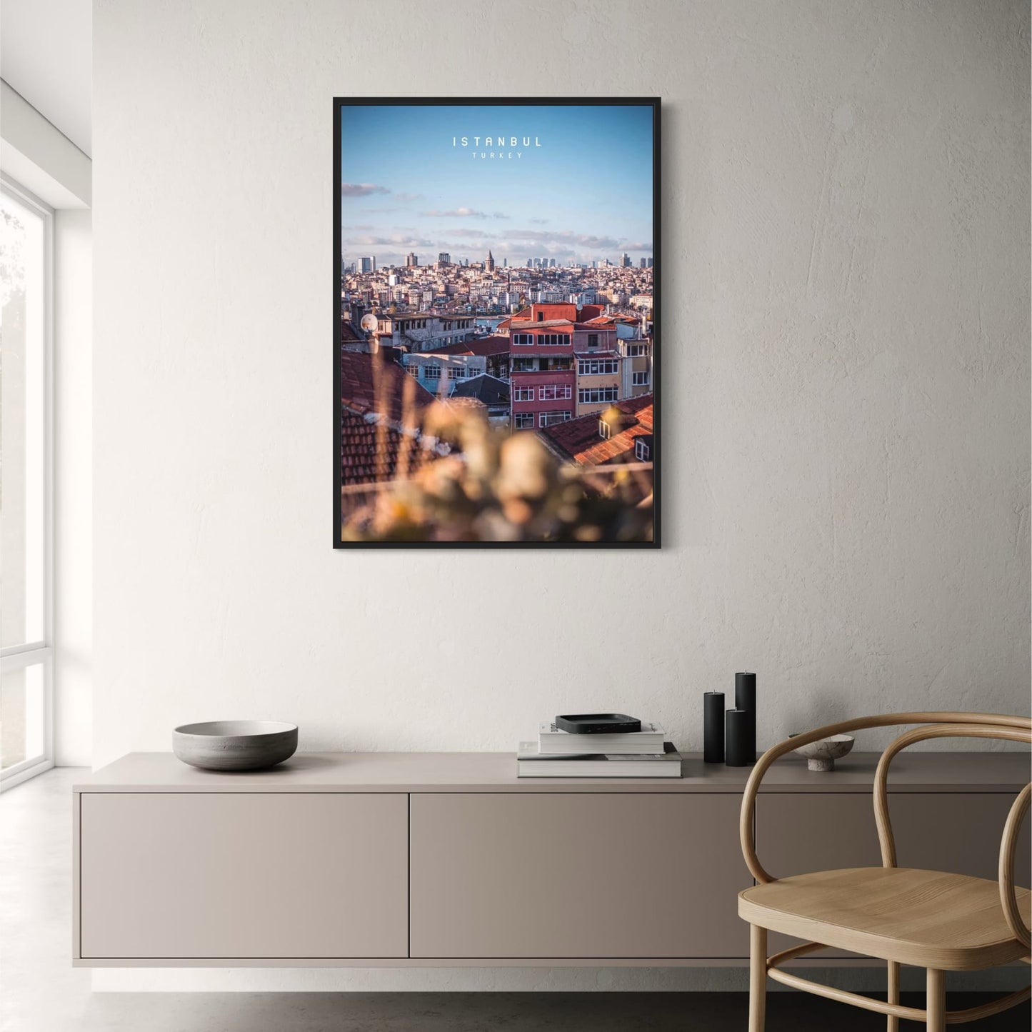Istanbul Skyline Poster | Vibrant Cityscape | Turkey Urban Scenery | Aerial View of Istanbul | Constantinople Architecture