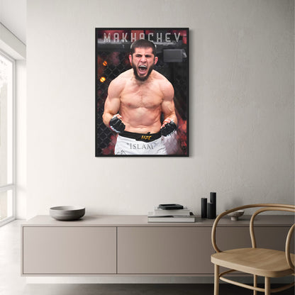 Islam Makhachev UFC Poster  Lightweight Champion MMA Wall Art