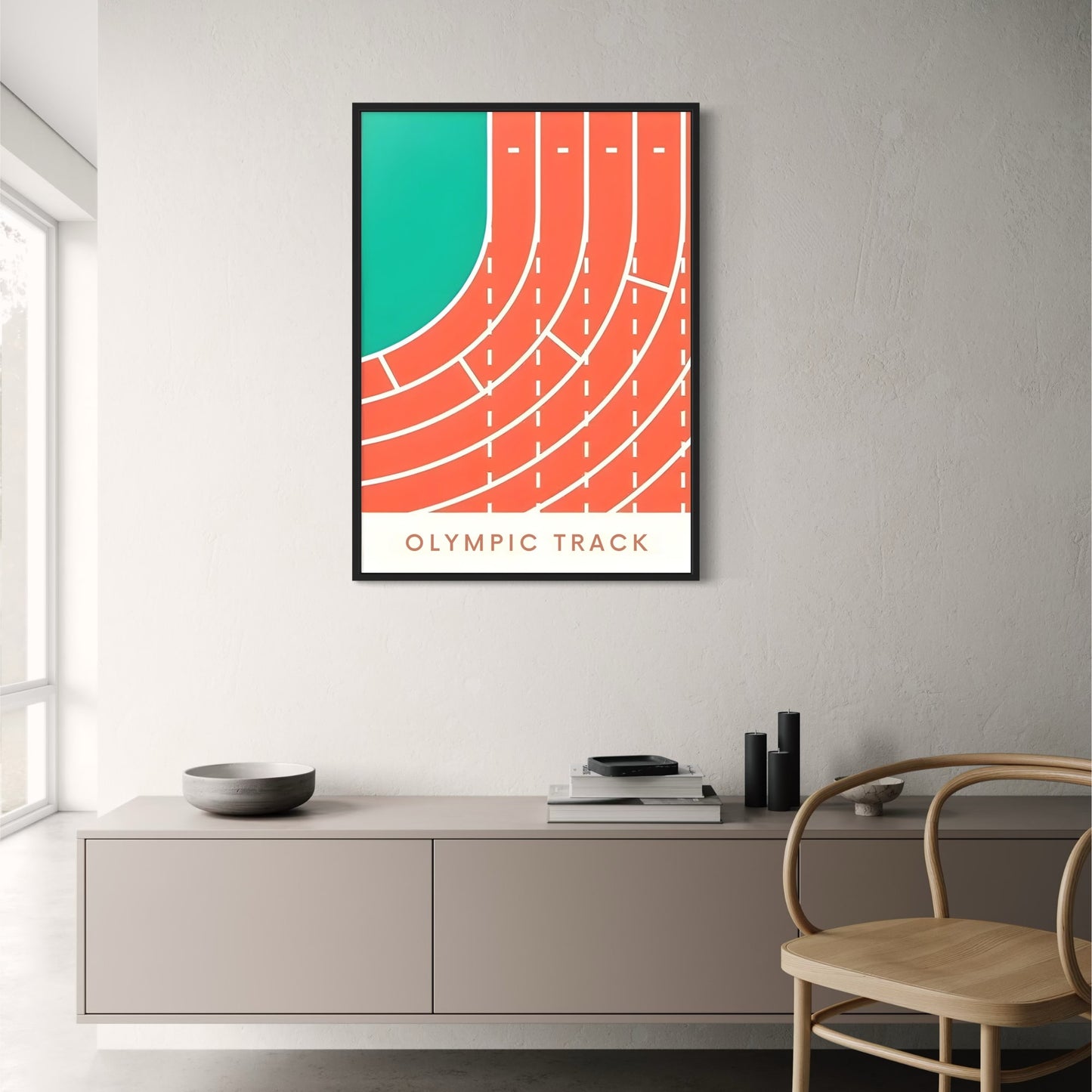 Geometry of Victory | Olympic Track Sports Art
