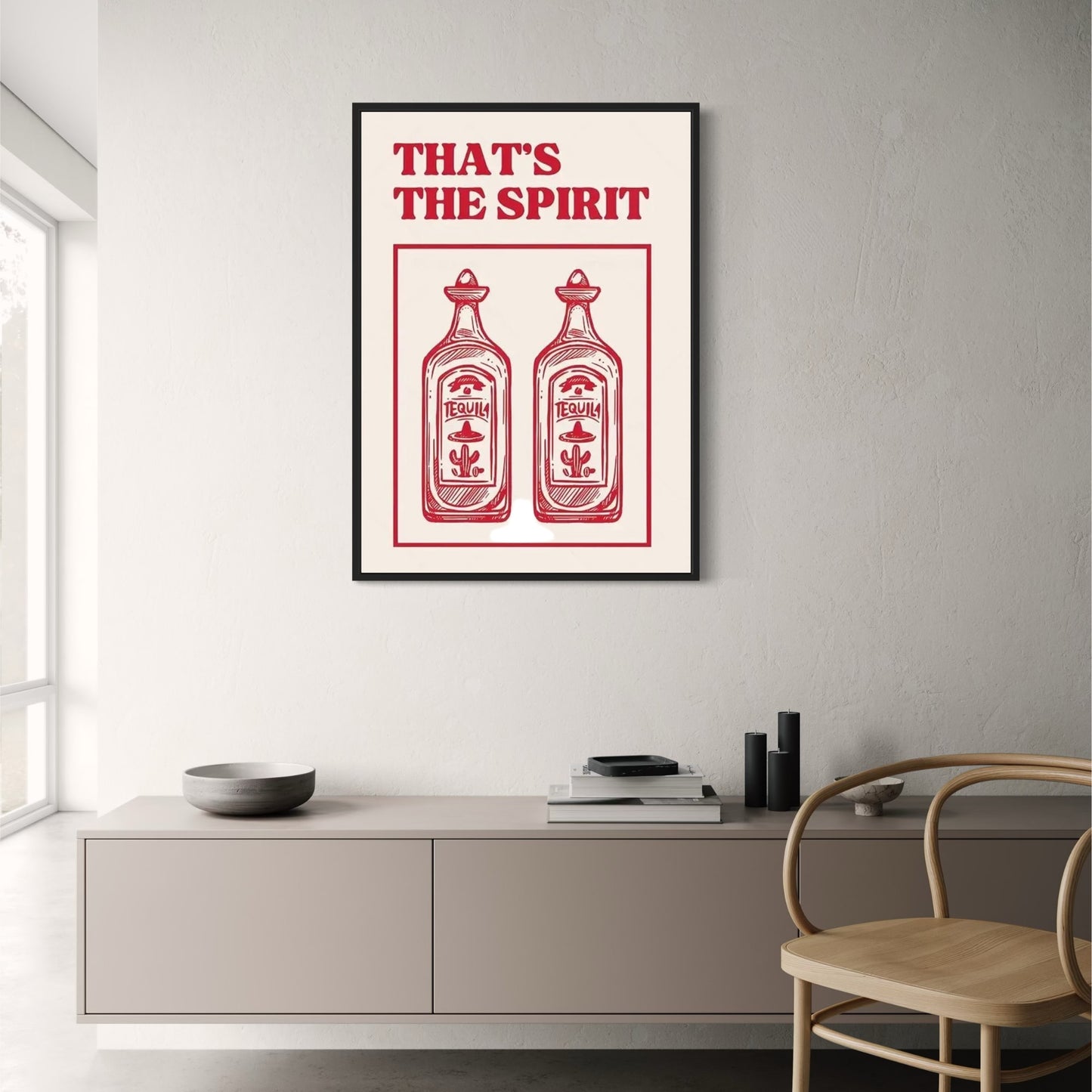 Minimalist Abstract | That's The Spirit | Black & White Art