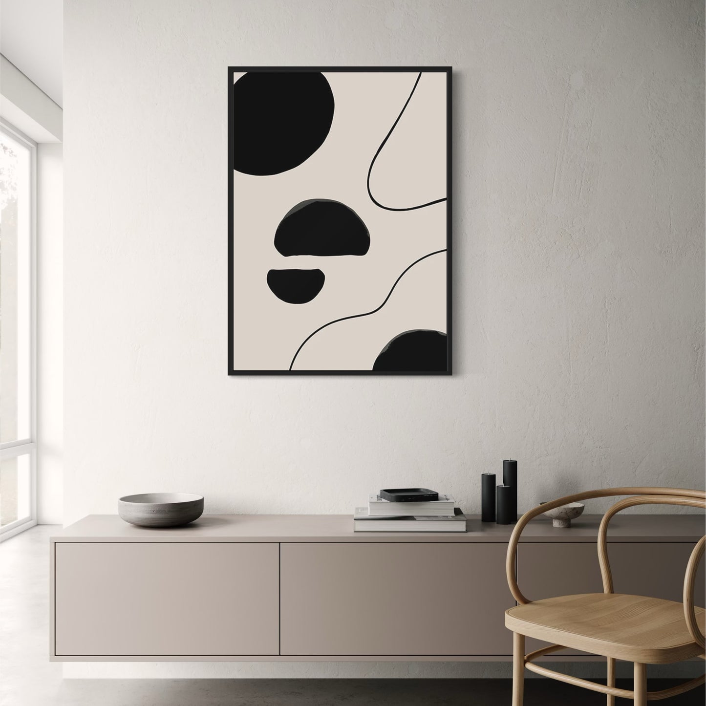 Boho Modern Abstract Figure | Minimalist Art Poster | Wall Décor for Living Room & Bedroom | Contemporary Aesthetic | Artsy Visual Artwork