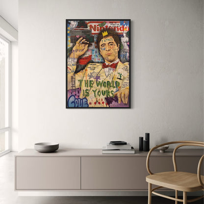 Abstract Pop Queen Graffiti Art Poster Print | Street Wall Art | Canvas Living Room Decor | England Portrait