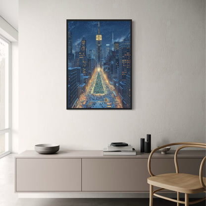 Christmas Tree Cityscape | Festive Night