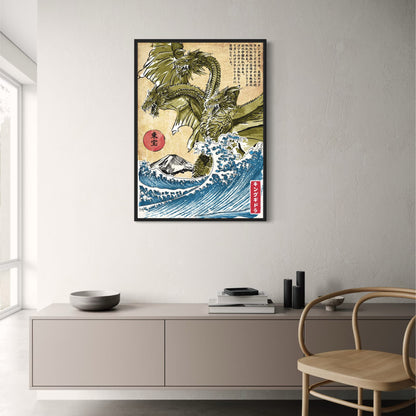 Hydra Dragon | Japanese Mythology Ukiyo-e