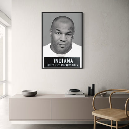 Mike Tyson Mugshot | Retro | Black & White Boxing Legend