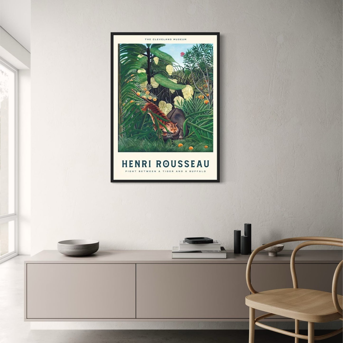 Henri Rousseau | Fight Between a Tiger and a Buffalo | Classic Wildlife Scene