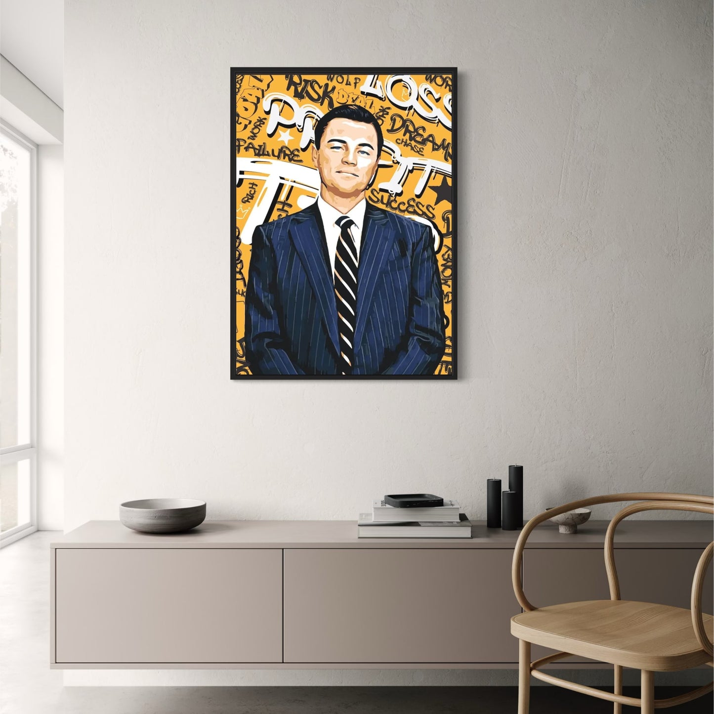 Leonardo DiCaprio Canvas Poster | Classic Movie The Wolf of Wall Street | Home Wall Art Decor Print