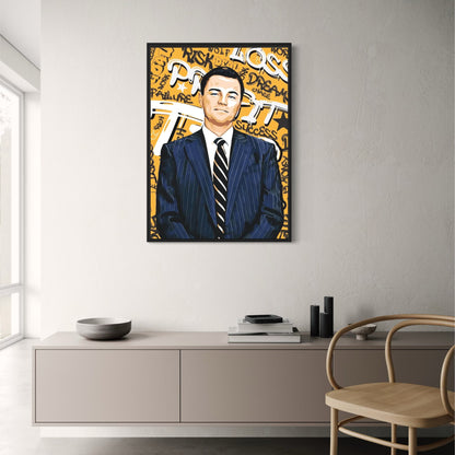 Leonardo DiCaprio Canvas Poster | Classic Movie The Wolf of Wall Street | Home Wall Art Decor Print