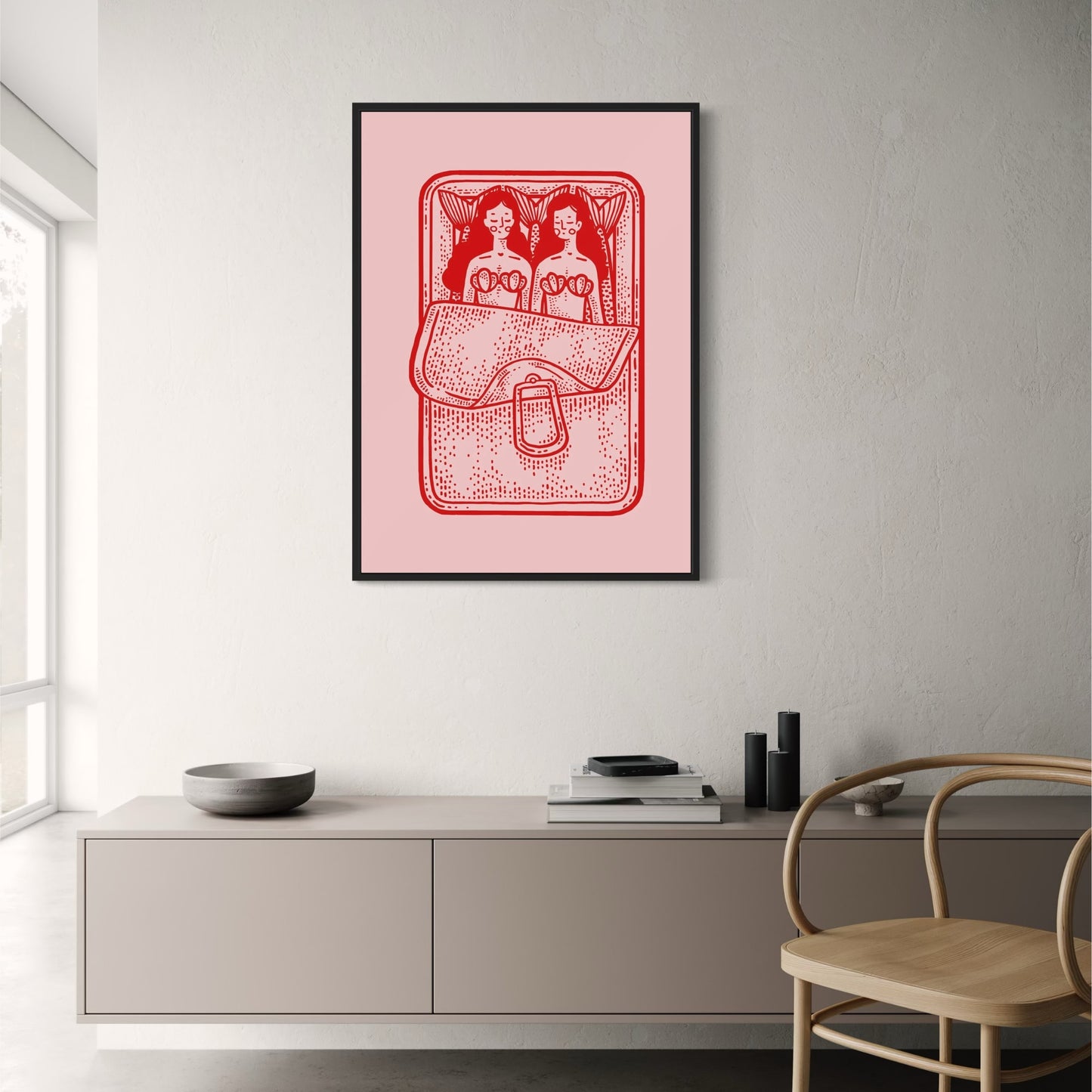 Mermaid's Luggage | Whimsical Art Design Poster