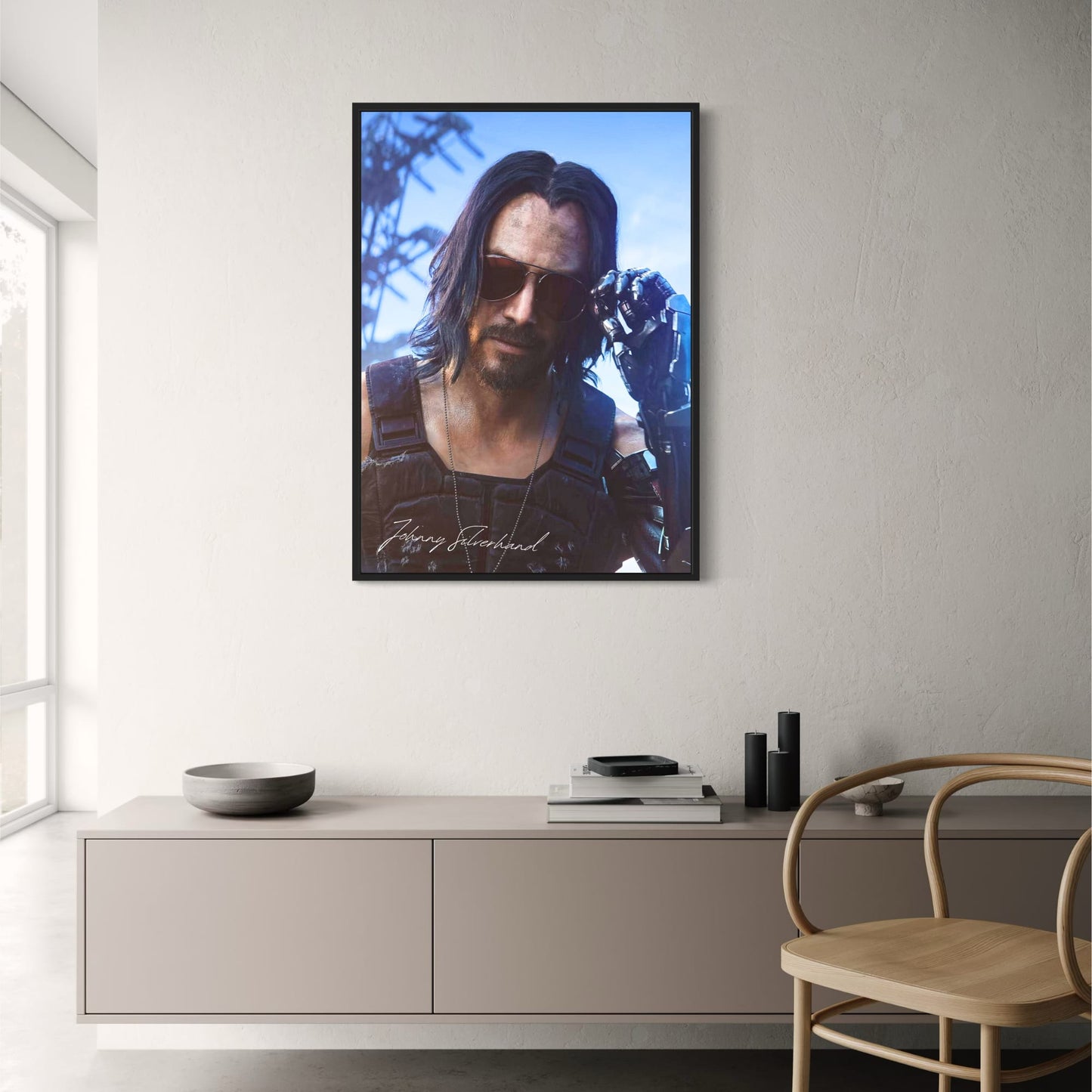 Cyberpunk 2077 | Johnny Silverhand Poster | Futuristic Art Print | Gaming Decor | Sci-Fi Wall Art | Home & Room Decoration