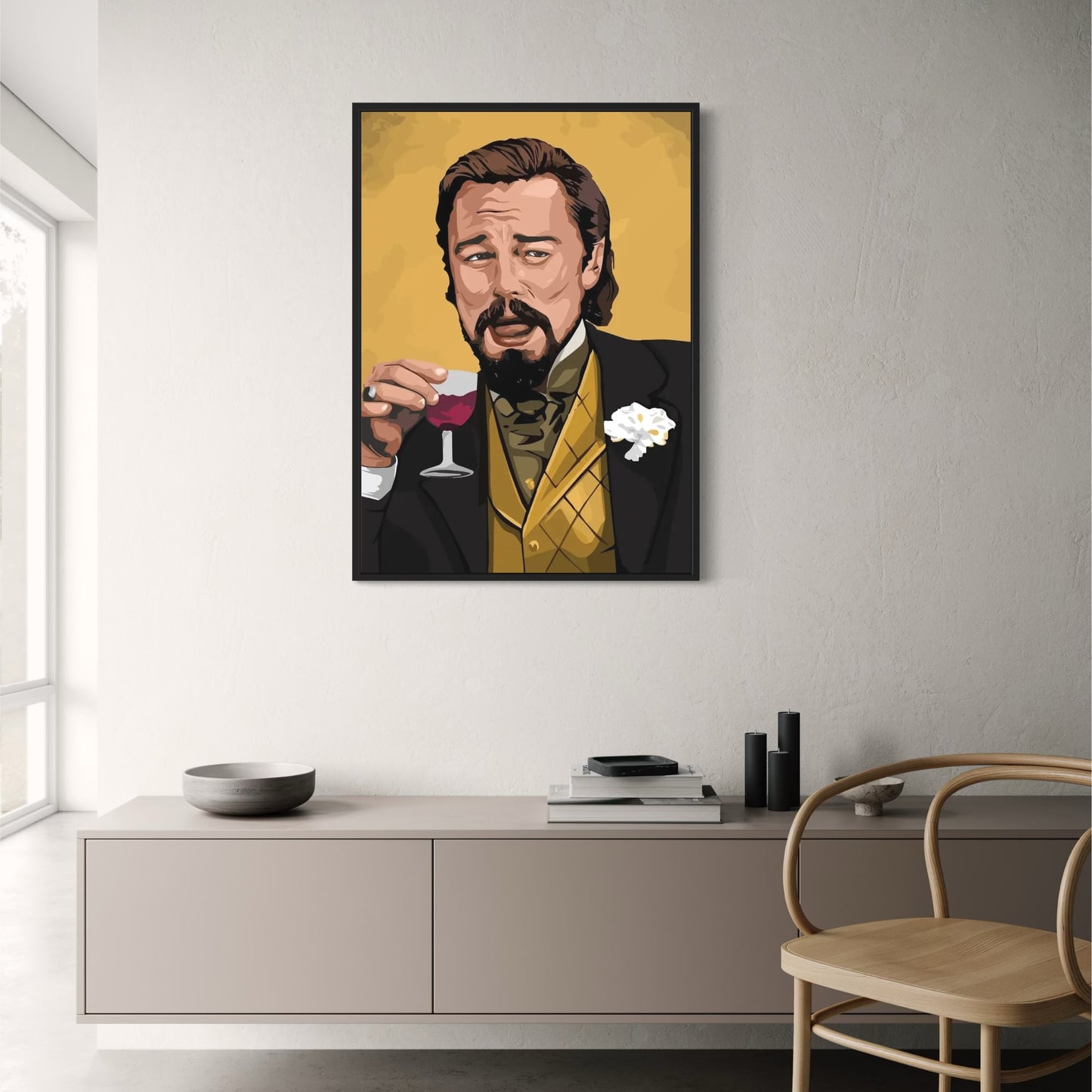 The Wolf of Wall Street Poster | Leonardo DiCaprio Canvas Art | Movie Decor for Living Room | Wall Art