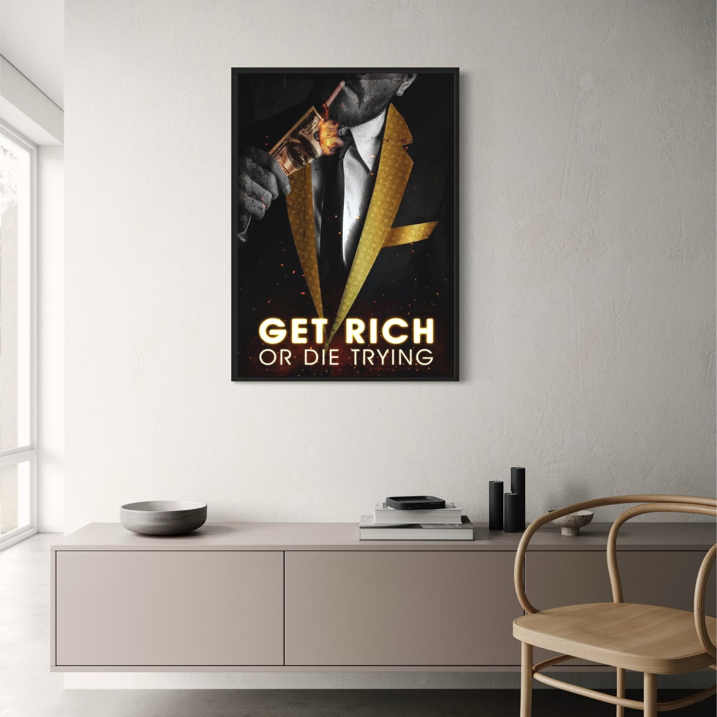 Get Rich or Die Trying | Motivational Luxury Art