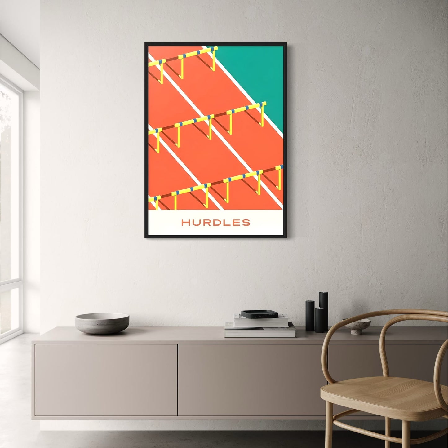 Geometry of Victory | Sports Art | Hurdles