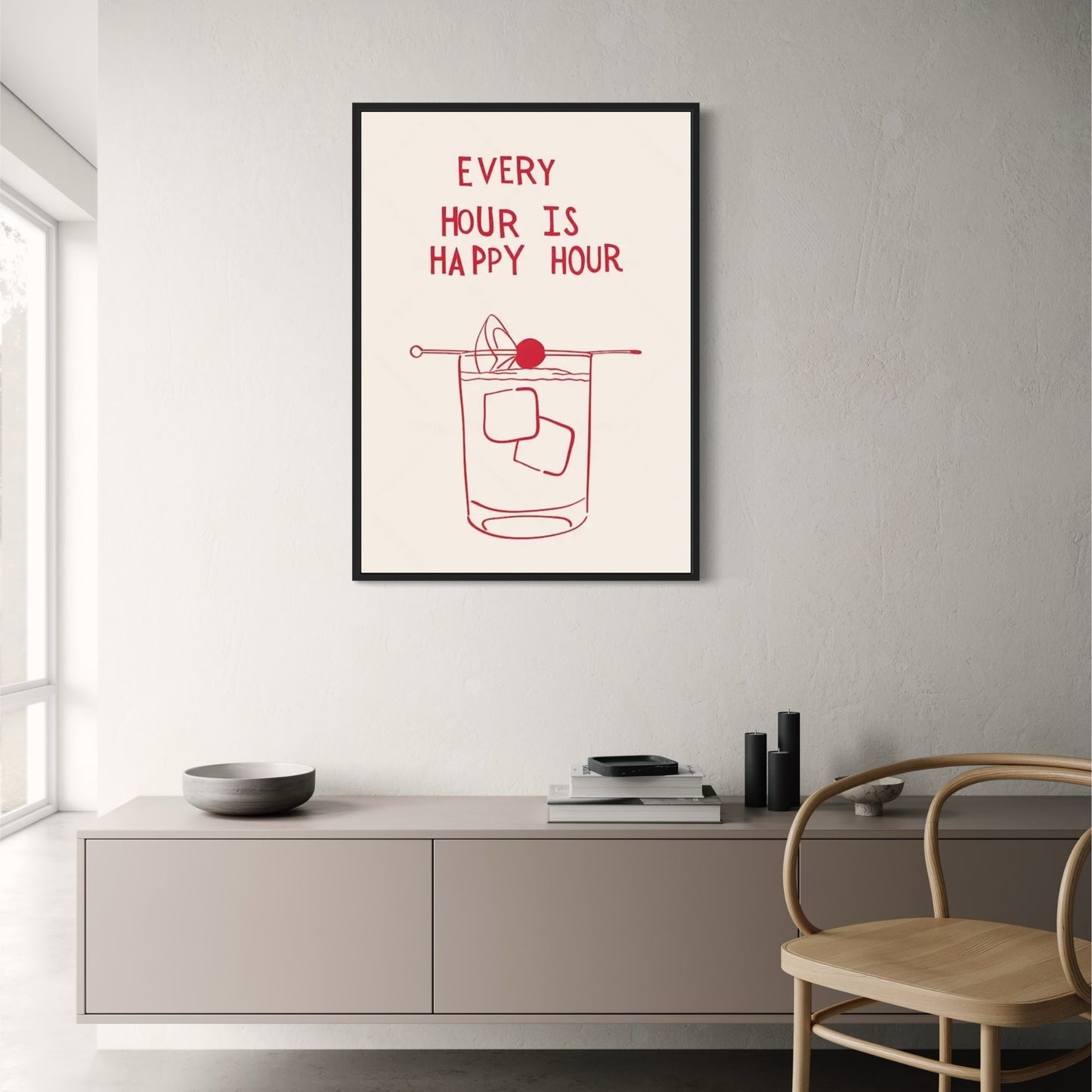 Minimalist Art | Every Hour Is Happy Hour