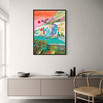 abstract india landscape poster