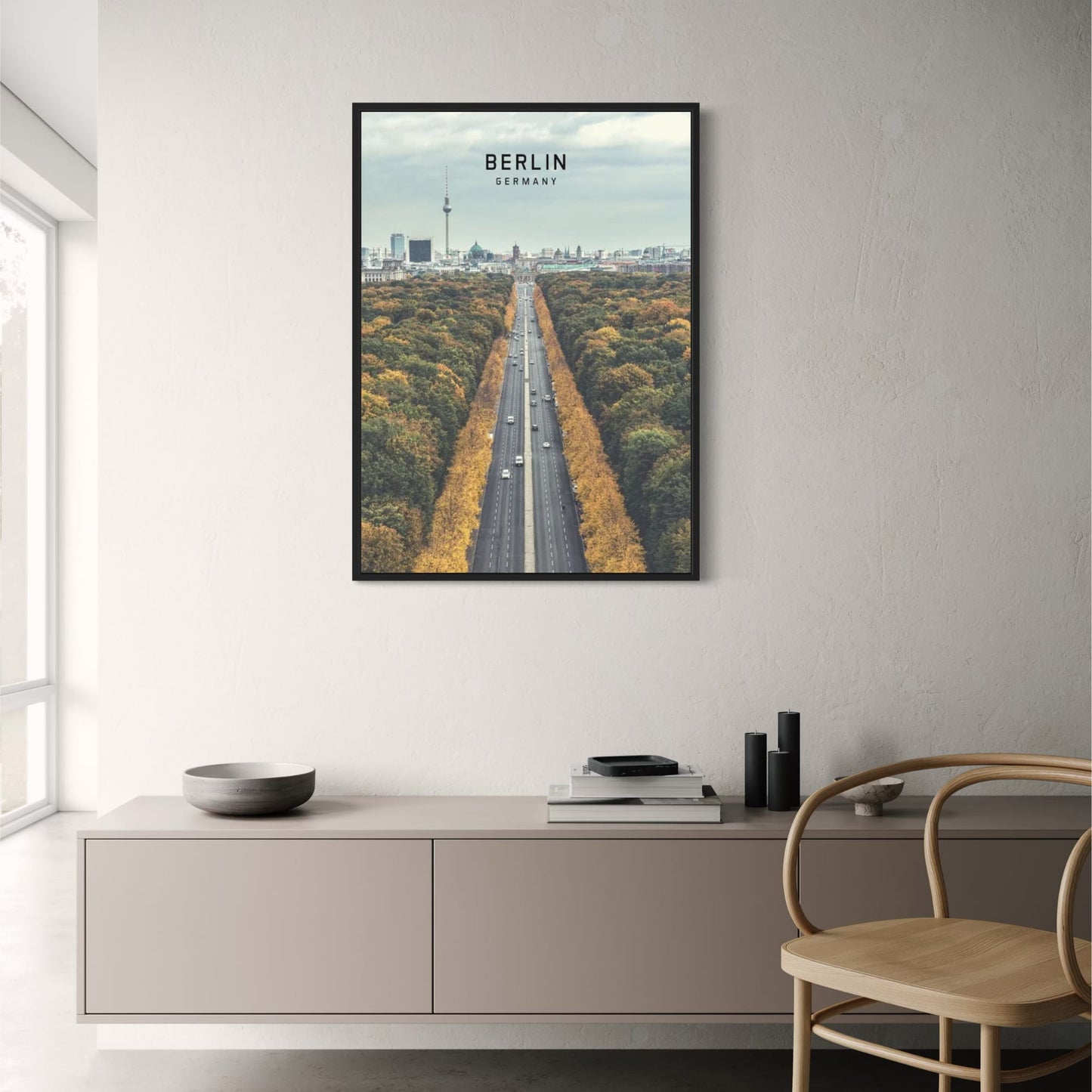 Autobahn Berlin | Iconic German Roadway View | Travel Poster | Europe Skyline Artwork | City Decor | Wall Art | Modern Home Decoration