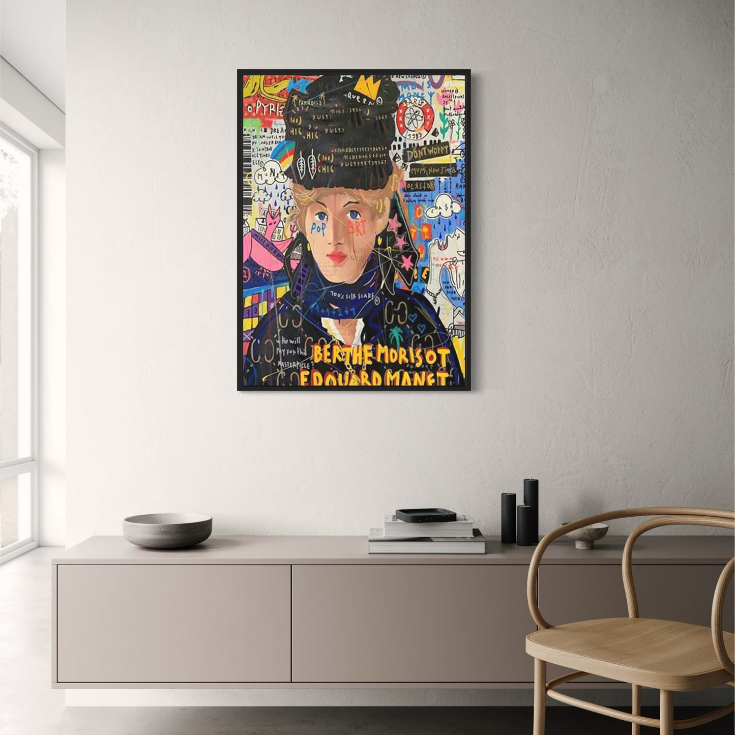 Abstract Street Pop Graffiti Art | Queen of England | Canvas Poster | Wall Art Pictures | Living Room Decor