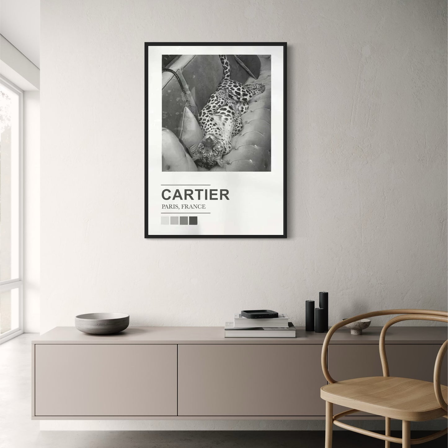 Cartier Exposition Poster | Paris Silhouettes & Skylines | Tribute to Fashion Legends | Parisian Art Prints