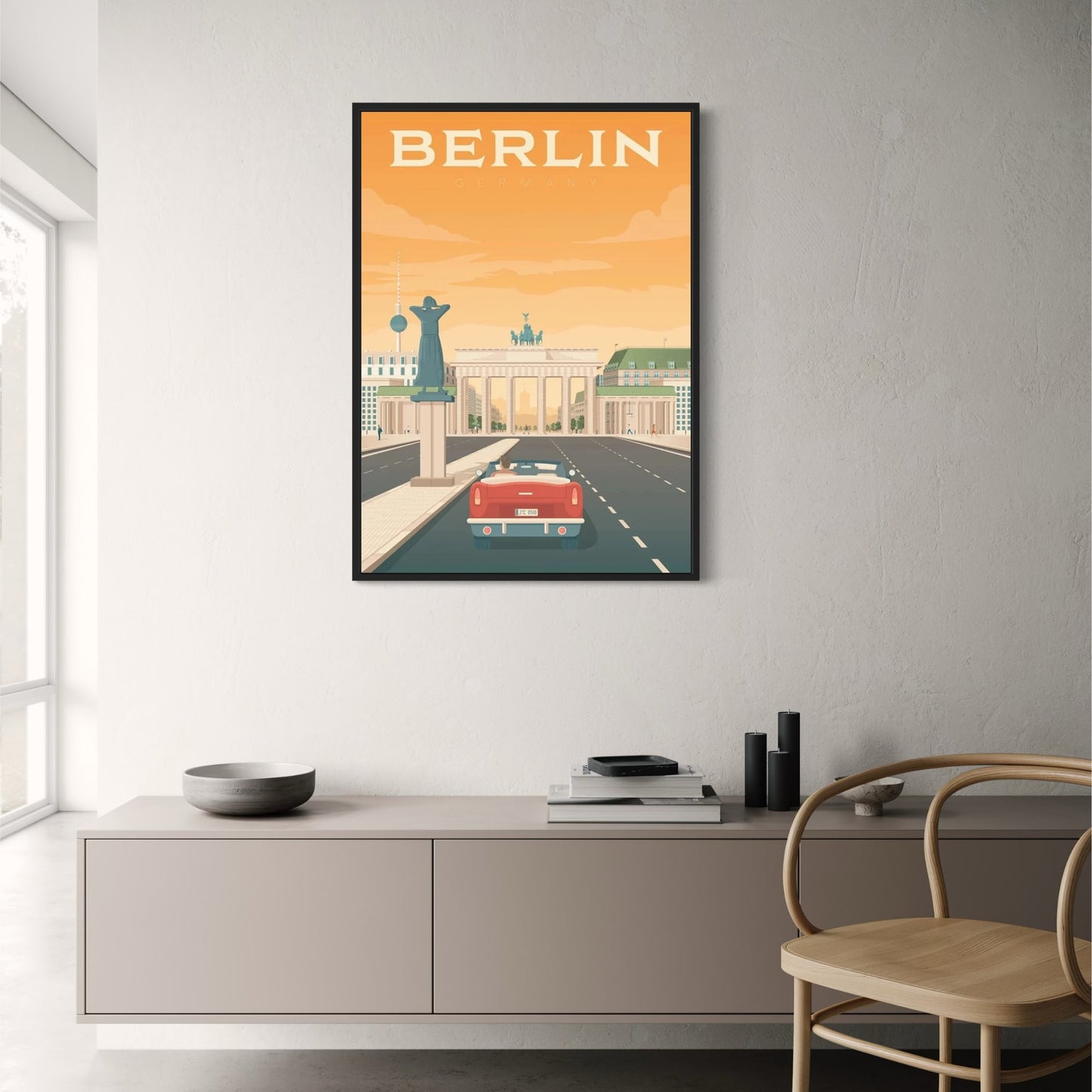Iconic Destinations | Berlin Autobahn Scenic Poster | Germany Travel Artwork | Wall Decor