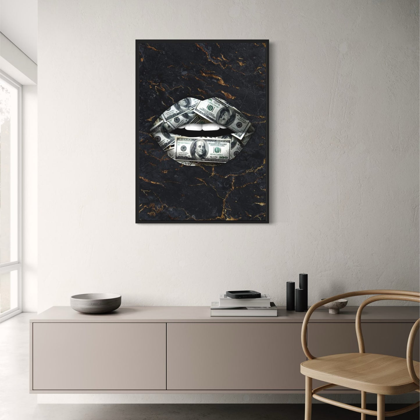 Money Lips | Hundred Dollar Art