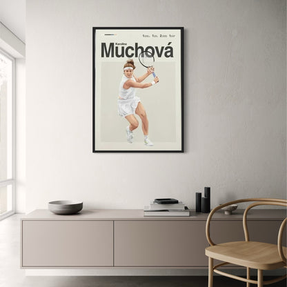 Karolina Muchova Poster | Legends of Tennis | Modern Aesthetic Tennis Art for Home Decor