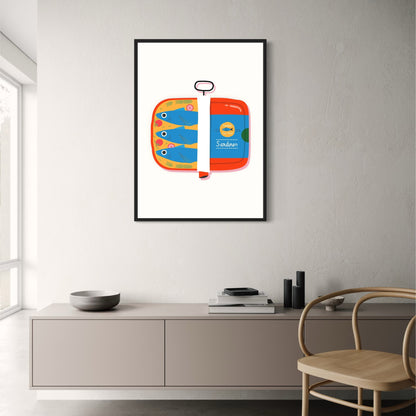 Vintage 1960 Sardines Illustration