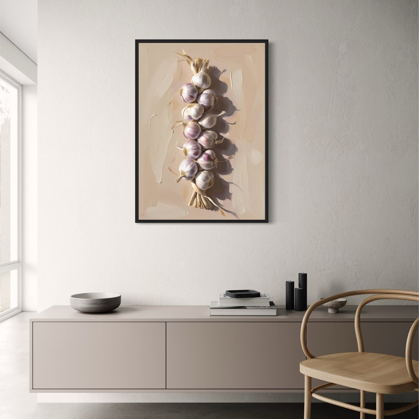 Garlic Braid Illustration | Rustic Farmhouse Style