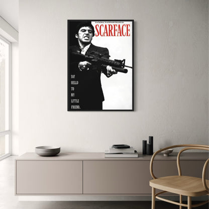 "Scarface" Movie Poster | Say Hello To My Little Friend | Tony Montana
