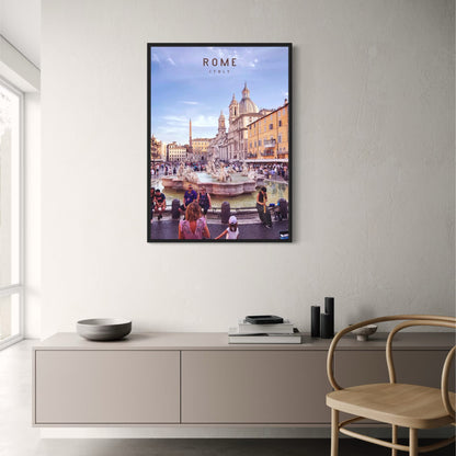 Piazza Navona | Rome | Italy | Enjoy Baroque Roman Squares | Social Hub with Stunning Fountains | Lively Rome Posters