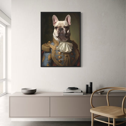 Blueblood's Gaze | French Bulldog in Military Uniform