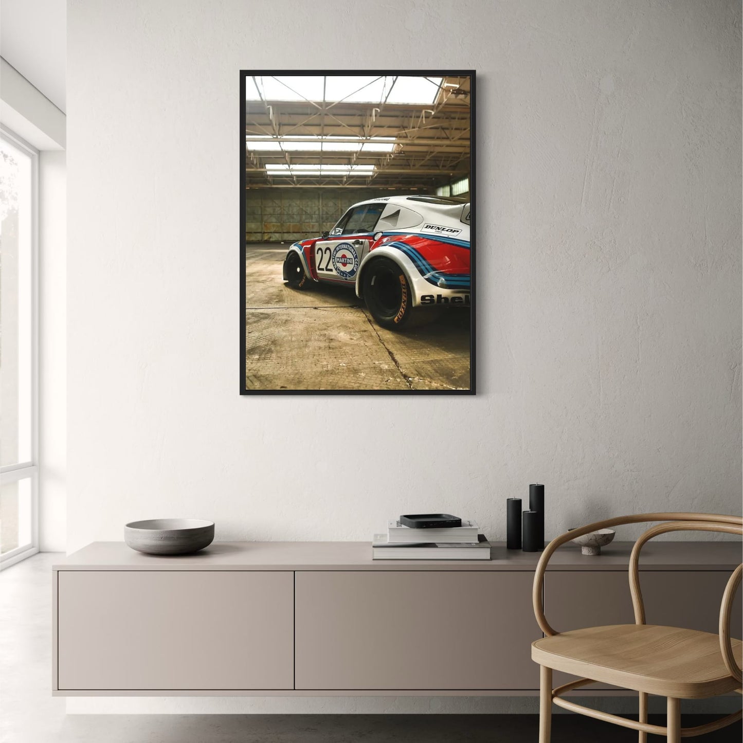 80s Retro Racing Car | Martini Club Design | Vintage Motorsport Art