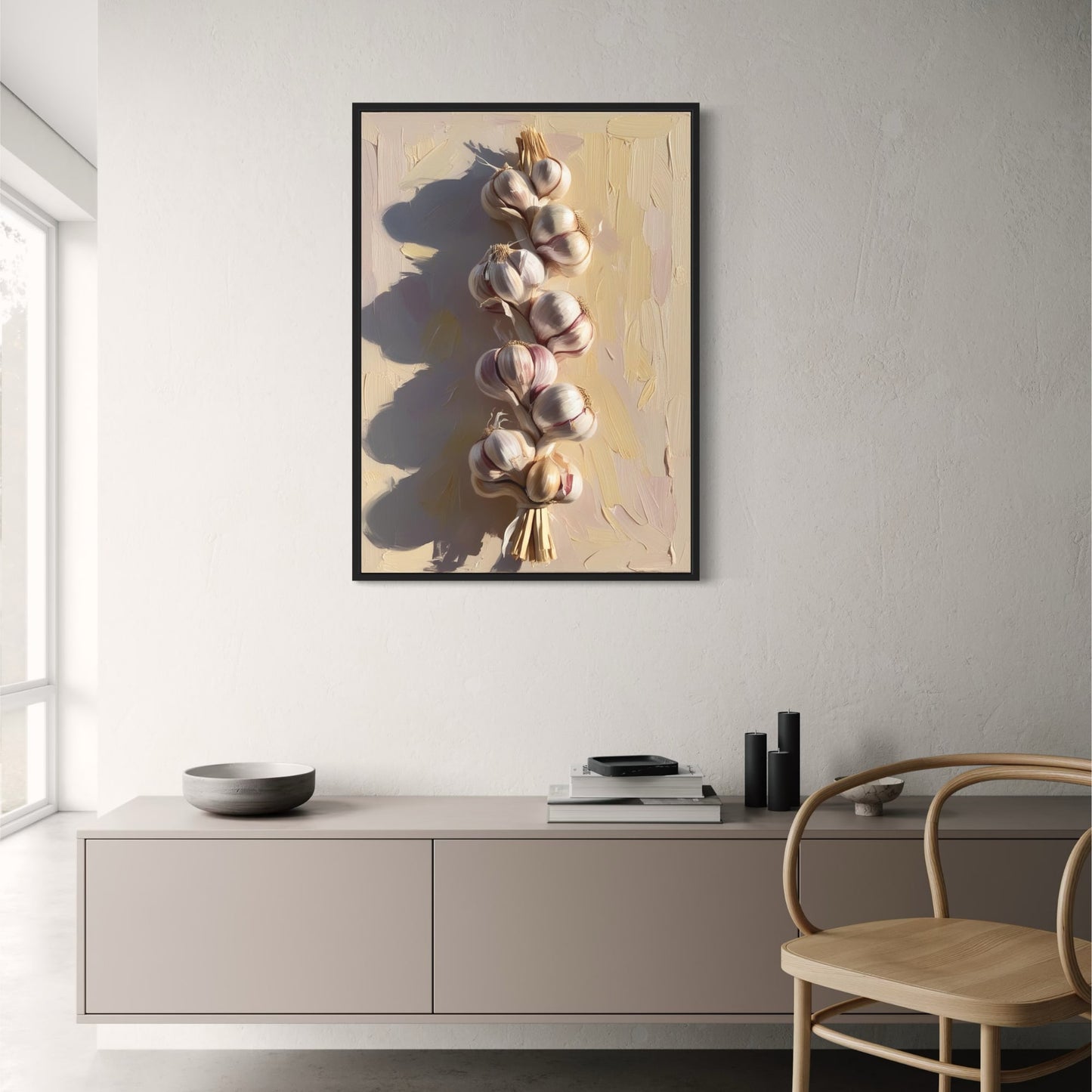 Braided Garlic | Rustic Kitchen Decor