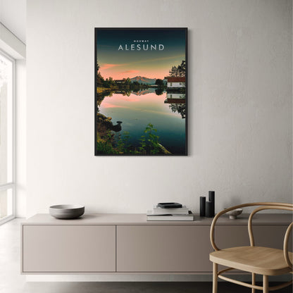 Sunset Reflections | Ålesund Norway | Serene Scandinavian Landscape