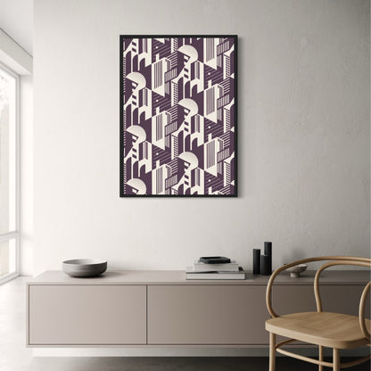 Bauhaus Urban Rhythms | Geometric Symmetry Poster | Modern Wall Art | Architectural Design | Minimalist Decor | Contemporary Aesthetic